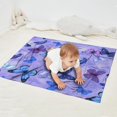 thumbnail image 2 of Purple Butterfly Flower Pattern Blanket,Comfortable Soft Flannel Throw Blanket,All Season,Warm Lightweight Blankets for Sofa Bed Couch Living Room Chair,30"x40", 2 of 4