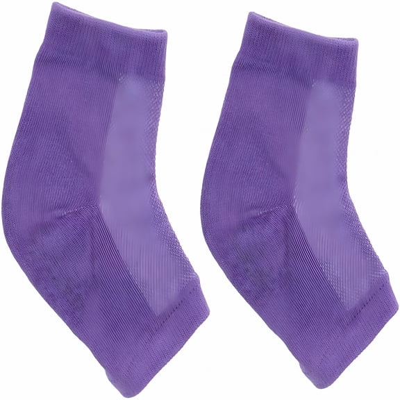 XIRQI 1 Pair Callus Remover Gel Moisturizing Socks Gel Natural Remedy for Cracked and Dry Heels for Women Men (Purple)