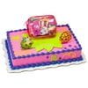 1/2 Marble Sheet Cake with Shopkins Kit and Whipped Frosting