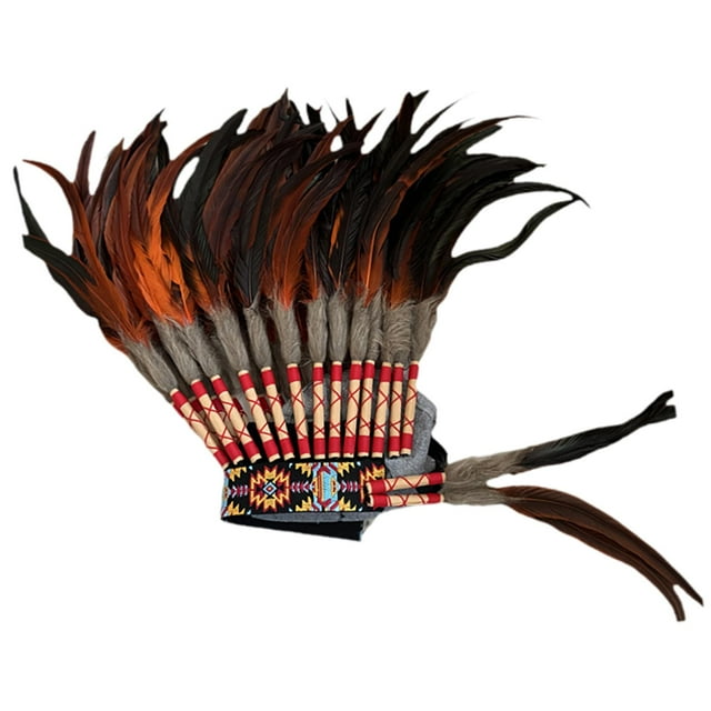 Diadema con plumas artificiales para cosplay, actuaciones en el escenario y Halloween.