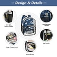 thumbnail image 3 of Iauyy Clear Backpack Heavy Duty PVC Transparent Backpack for College Workplace, Swan, 3 of 8