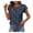 Navy, variant on Lolmot Tops for Women 2023 Plus Size Spring and Summer Flounce V-Neck Petal Sleeve Solid Color Bottom T-Shirt Hollow Top