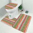 thumbnail image 2 of Pioneer Flower Floral Print Pattern Bathroom Rugs Sets 3 Piece,Toilet Cover Set,Absorbent Non Slip Bathroom Mats Sets with U-Shaped Contour Rug Toilet Rug Set, 2 of 5