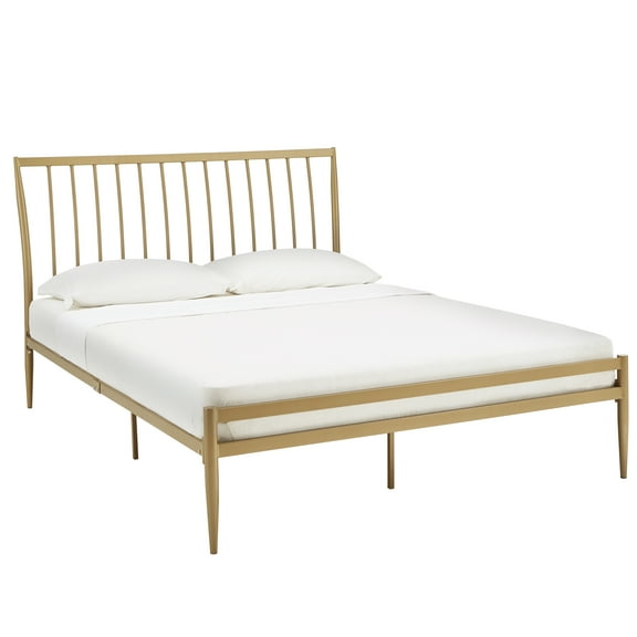 Weston Home Haverhill Gold Finish Metal Platform Bed, Multiple Sizes