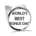 thumbnail image 1 of Bonus padre padre Festival quote Anillo de compromiso de boda de amor ajustable Unbranded  M, 1 of 3