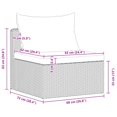 thumbnail image 4 of vidaXL 4 Piece Garden Sofa Set with Cushions Grey Poly Rattan, 4 of 4