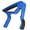 Blue, variant on BIMZUC Portable Quick Change Tune Clamp Handheld Tuner Trigger Capo for Folk Acoustic Guitar, Black (3.0 inches / 7.6 cm)