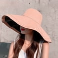 thumbnail image 4 of Gorra para el Sol de ala Ancha - Sombrero de Pescador Plegable Grande Sombrero de Playa Gorra de Viaje para Mujer, 4 of 7