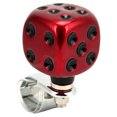 thumbnail image 4 of Steering Wheel , Dice Shape Comfortable Touch Creative Design Prevent Fatigue Universal Power Handle   For Cars Trucks Tractors Boats Red, 4 of 8