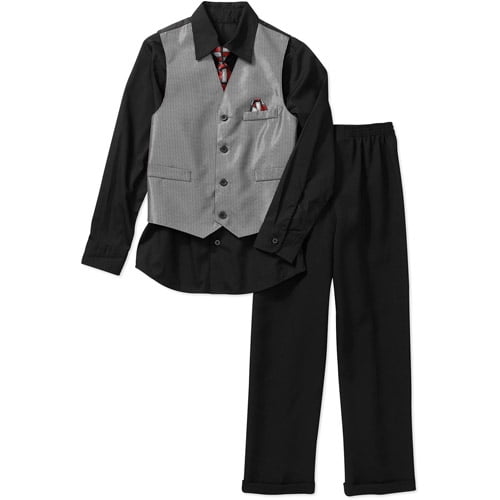 Boys' 4 Piece Shirt, Pants, Vest and Tie Set