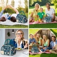thumbnail image 6 of Lunch Bag Women Lunch Bag with Front Pocket Portable Large Cooler Tote for Student/Mother Group with Side Pockets for Work Office Picnic Tower new, 6 of 7
