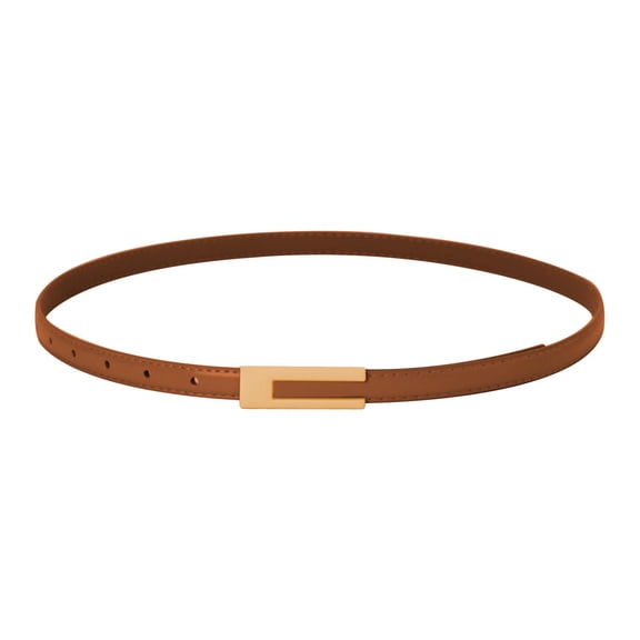 LYSICSKINEM Mens Thin Belt Women Leather Skinny Belt Thin Waist Belts Dresses Pants Jeans