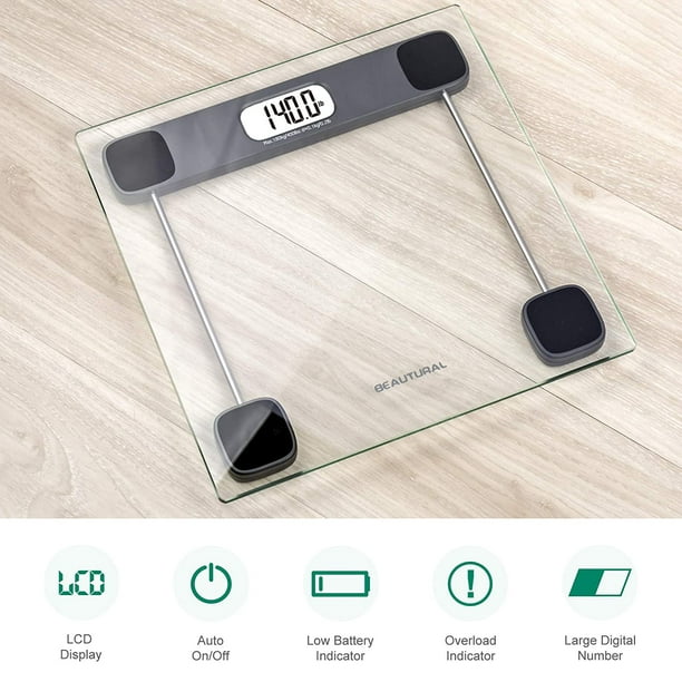 Beautural Bathroom Scale Precision Digital Body Weight Lighted