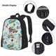 thumbnail image 3 of Disketp Cartoon Car Racing Mochila Estampada de Gran Capacidad con Lonchera y Estuche, Set de 3 Piezas para Estudiantes, 3 of 7