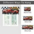 thumbnail image 6 of Farm Truck Curtain Valances for Kitchen Sunflower Black and White Plaid Rod Pocket Window Valance for Living Room Bedroom 54 by 18 in, 1 Panel, 6 of 6
