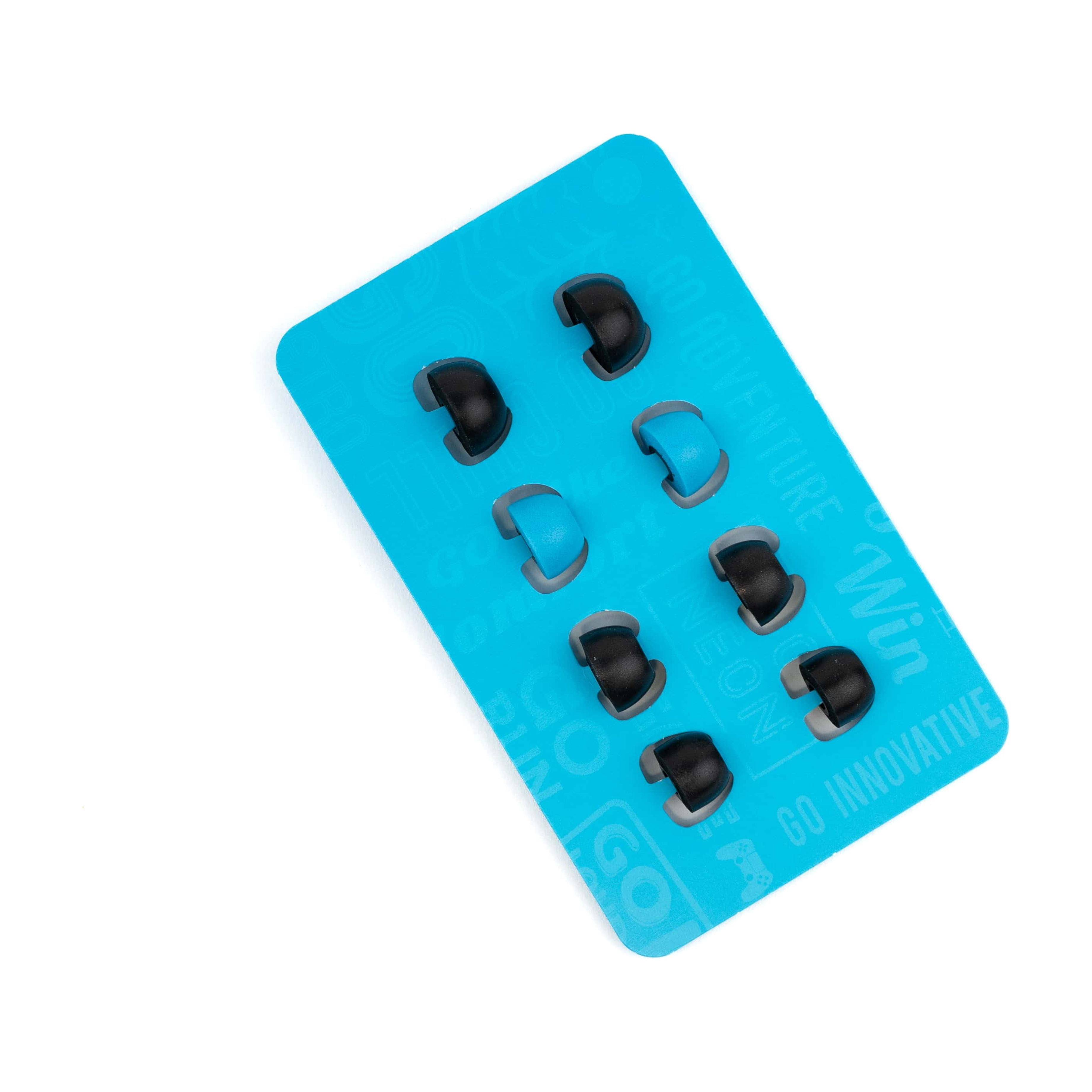 JLab Cloud Foam Mnemonic Universal Earbud Tips, Black/Blue