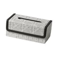 thumbnail image 1 of Elodie PU Leather Tissue Box Cover Paper Tissue Box Holder Multipurpose Tissue Case Coffee Edge, 1 of 8