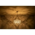 thumbnail image 3 of RRTYO 5-Light Mid-Century Modern Vintage Luxury Drum Crystal Chandelier Round Candle Pendant Light for Living Room, 3 of 5