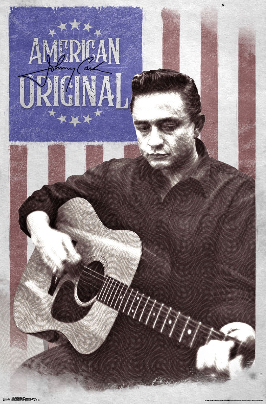 Johnny Cash - Flag Poster - Walmart.com