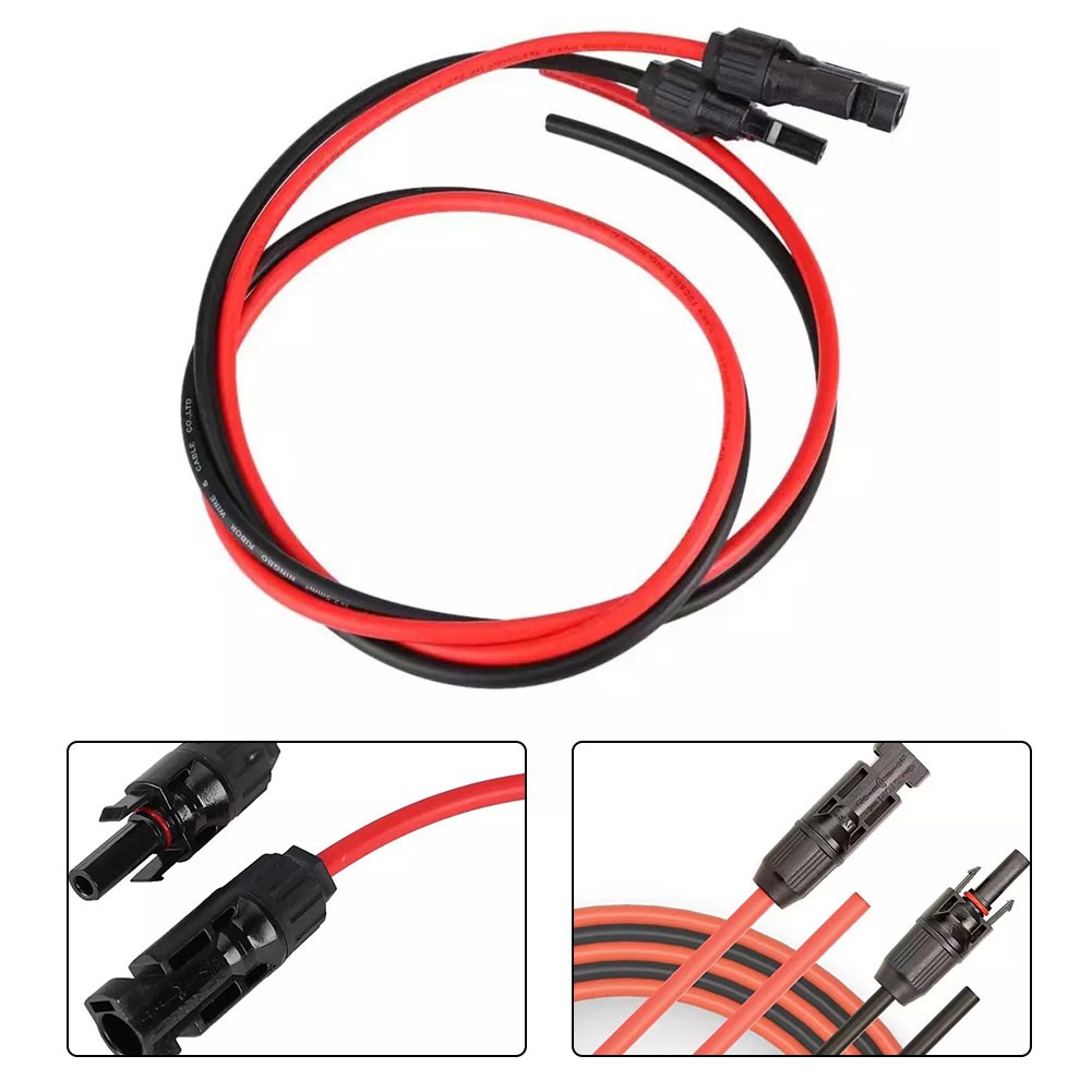 Solar Extension Cable Wire Black+Red 12AWG(2mm) with Female and Male Connector