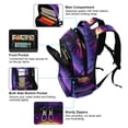 thumbnail image 5 of FORMRS Unisex Backpack Elementary School Travel Bookbag with Reflective Stripes, Pink Digital Art, 5 of 7