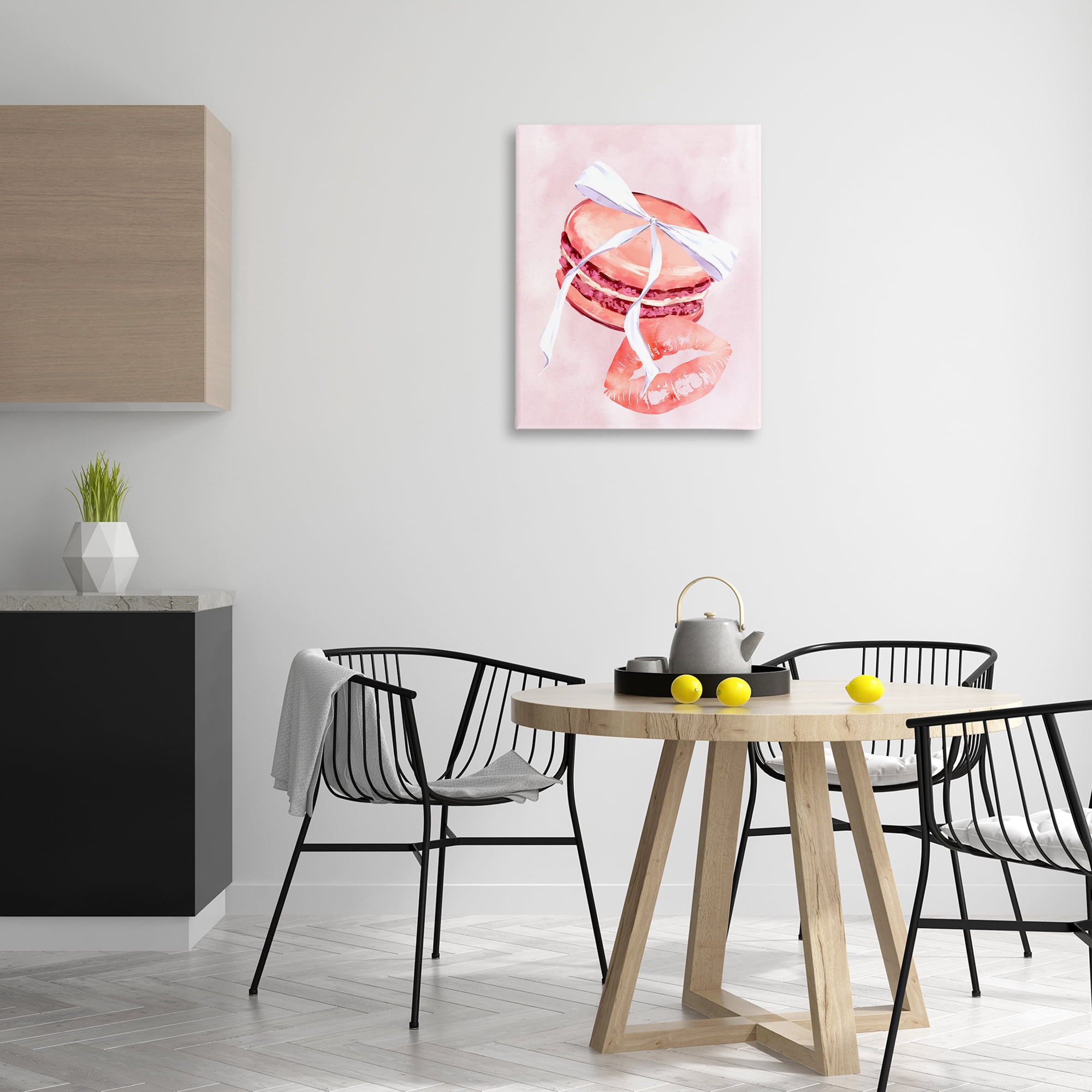 Stupell Industries Glam Macaron Dessert Food & Beverage Painting Gallery Wrapped Canvas Art Print Wall Art, 24 x 30