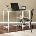 thumbnail image 3 of Metal/glass Desk White - Strong Iron Frame, Shatterproof Tempered Glass Tabletop, Versatile Home Office Desk, 41.16in D, 19.17in W, 30.48in H, 42.52lb Student Workspace, Study 42in Depth, 19in, 3 of 5