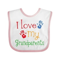 Inktastic I Love My Grandparents Boys or Girls Baby Bib