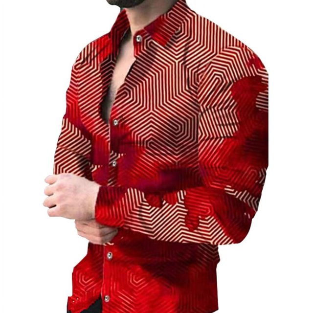 Camisas hawaianas con salpicaduras de tinta Camisas con estampado gráfico Camisas de moda para hombres Blusa de playa de manga larga Camisas con solapa cubana Ropa para hombres