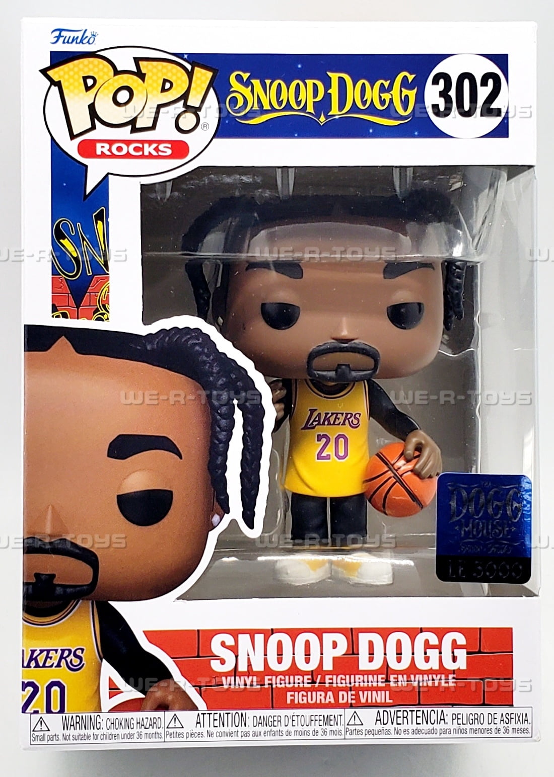 Funko POP Rocks Snoop Dogg Yellow Lakers Jersey 302 Vinyl Figure