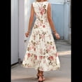 thumbnail image 4 of Vestido de Verano para Mujer, Estilo Bohemio, Informal, con Lazo Frontal y Estampado Floral, para Playa y Verano. 1 L, 4 of 9