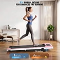 thumbnail image 5 of Kismom Under Desk Treadmill with 6% Incline, 3.0HP Portable Walking Pad for Home Office, 300 lbs Capacity Slim Running Machine, 5 of 7