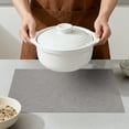 thumbnail image 4 of Placemats Set of 6 Leather Placemats with Pattern for Kitchen Dining Table Decor Heat Resistant Table Place Mats Gray 17.7x11.8inch, 4 of 6