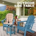 thumbnail image 7 of Nalone End Table Adirondack Small Side Table 16.5" Outdoor HDPE Plastic Small End Table for Home Living Room Bedroom Patio Farmhouse Patio (Blue), 7 of 7
