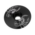 thumbnail image 1 of Aleación De Aluminio Bicicleta Threadless Stem Headset Top Cap Cover Black Scorpion Sunnimix Tapa superior para auriculares de bicicleta, 1 of 8