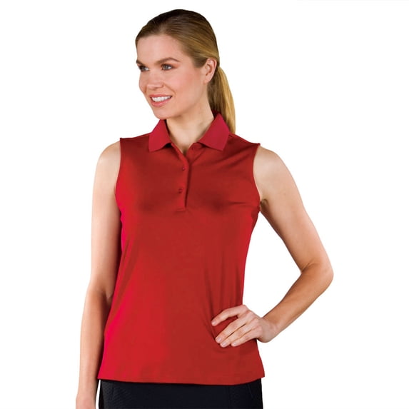 Monterey Club Women's Solid Sleeveless Golf Polo Shirt #2063