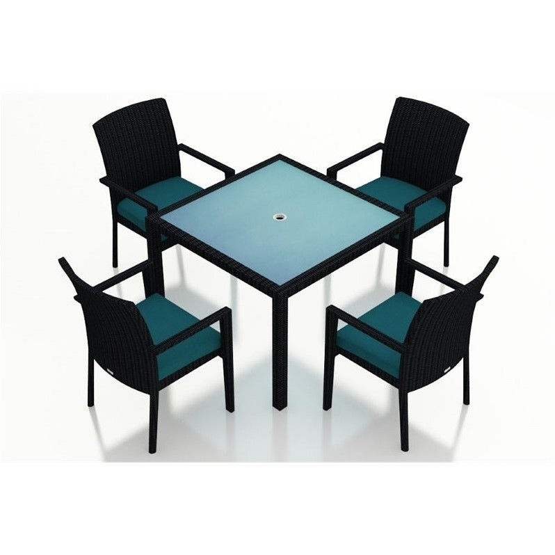 Harmonia Living Urbana 5 Piece Outdoor Dining Set with Arm Chair