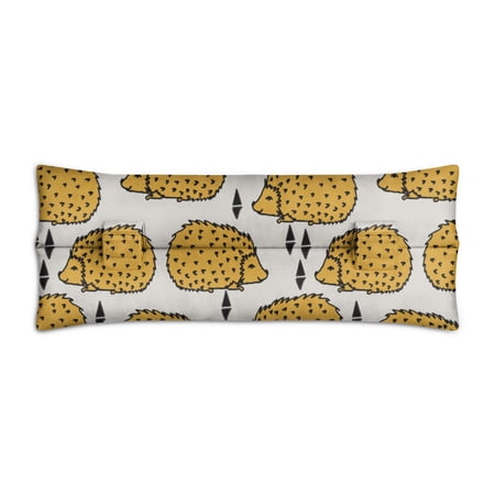 Aesthetic Hedgehog Print Post Surgery Seatbelt Pillow - Soft Floral Car Cushion for Mastectomy & Rib Fracture Recovery