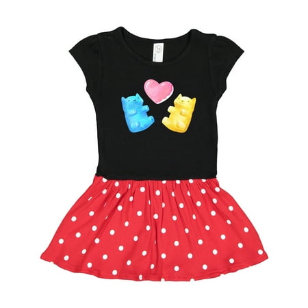 

Inktastic Cute Gummy Bears and Heart Gift Toddler Girl Dress