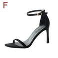 thumbnail image 1 of Zapatos de mujer Moda Color sólido Minimalistic Glitter Flock Thin Band Sexy Temperament Sandalias de tacón alto Wmkox8yii hfjk2097, 1 of 4
