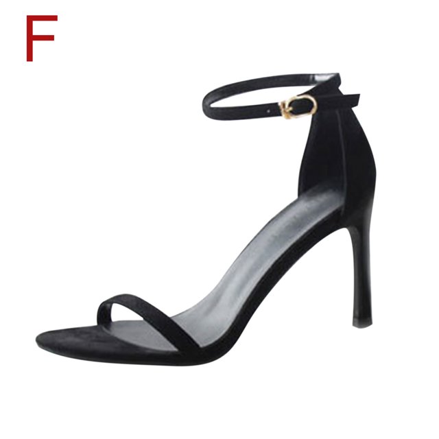 Zapatos de mujer Moda Color sólido Minimalistic Glitter Flock Thin Band Sexy Temperament Sandalias de tacón alto Wmkox8yii hfjk2097