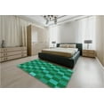 thumbnail image 5 of Ahgly Company Machine Washable Indoor Rectangle Transitional Forest Green Area Rugs, 5' x 7', 5 of 7
