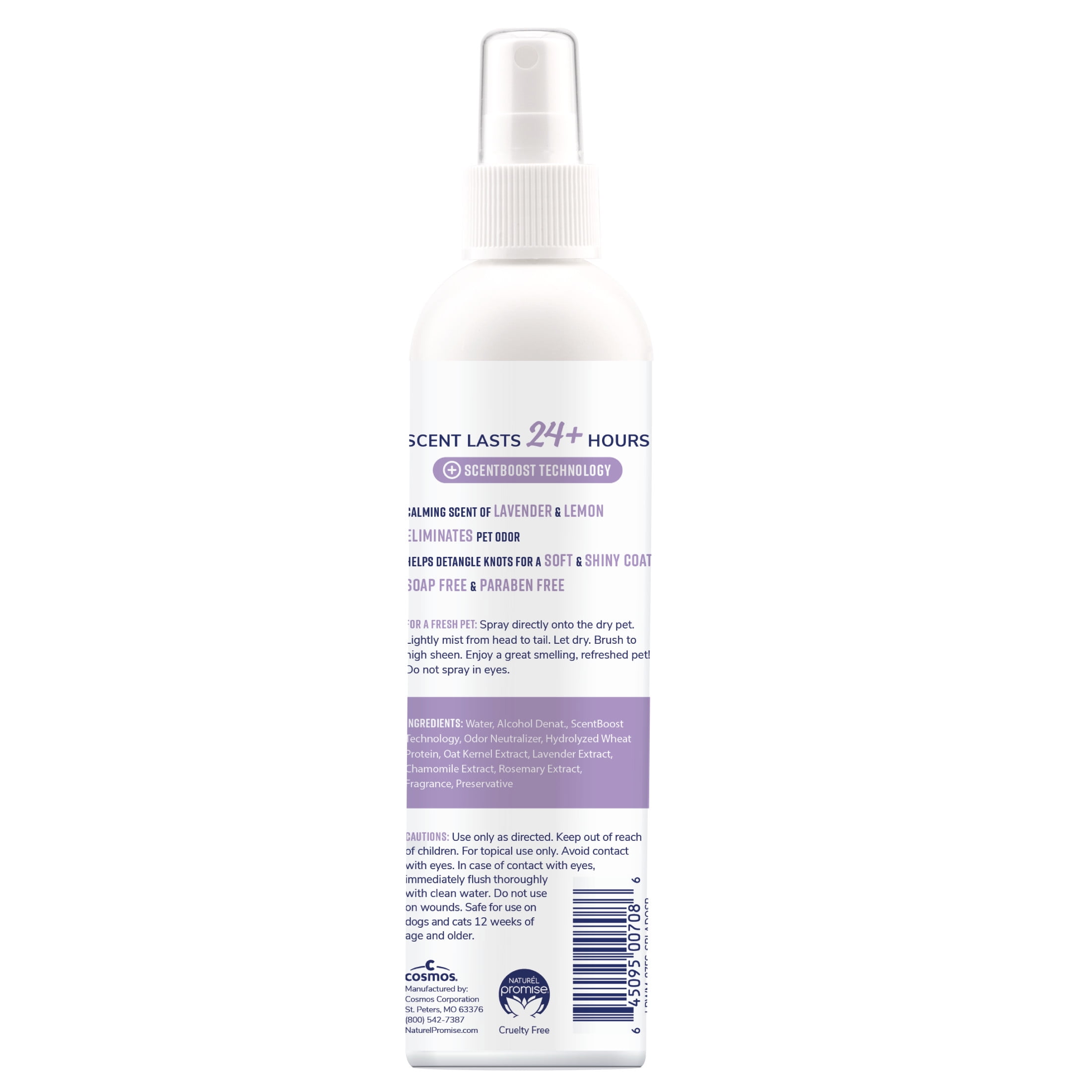 Naturel Promise Fresh & Soothing Lavender Escape Deodorizing Spray for Dogs, 8 fl oz