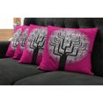 thumbnail image 2 of Ambesonne Music Throw Pillow Cover 4 Pack, Tree, 20", Hot Pink Black White, 2 of 6