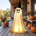 thumbnail image 6 of Kdkad Halloween Light Up Ghost Decor, 33 In Spooky Cute Standing Ghost, Halloween Decorations for Front Door Porch Yard Tree, Indoor Party Room Decor, 6 of 8
