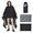Black,one Pack, variant on Waterproof Camping Blanket Windproof Poncho Hooblankets With Crystal Lining Wearable Sleeping Bag