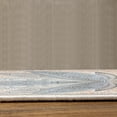 thumbnail image 2 of Lotus Turkish Area Rug, Flower Bloom Ornaments Exotic Petals Oriental Traditional Boho Design, Soft Carpet for Living Room Decor with Distressed Look, 4' X 5.7', Pale Azure, by Ambesonne, 2 of 3