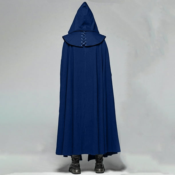 FAVIPT Hooded Cape Robe Cloak for Men Kids Adult Knight Retro Gothic
