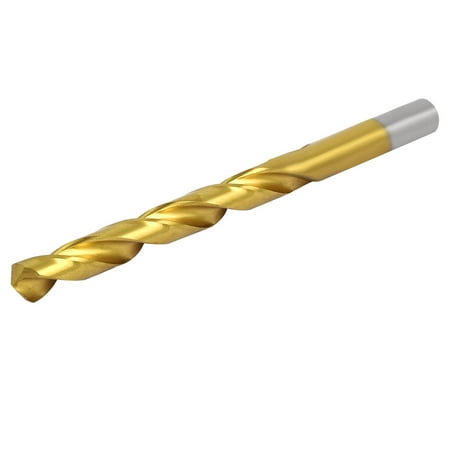 

10.1mm Drilling Dia Titanium Plated 2 Flutes Straight Shank Twist Drill Bit