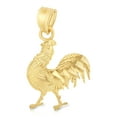 thumbnail image 2 of 14K Yellow Gold Rooster Charm Pendant with 0.8mm Box Chain Necklace - 20", 2 of 6
